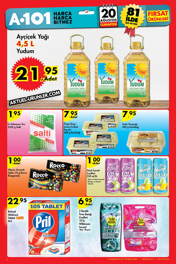 A101 20 Ağustos 2016 Aktüel Ürünler – Hafta Sonu Kaçığız