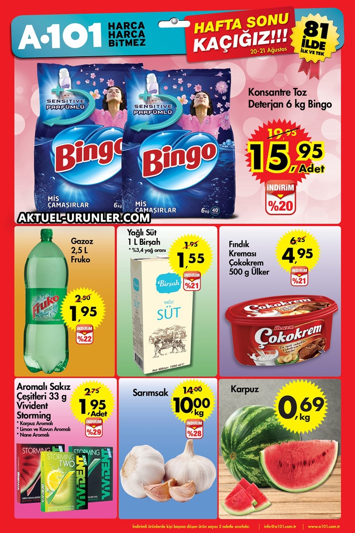 A101 20 Ağustos – 21 Ağustos Aktüel Ürünler – Hafta Sonu