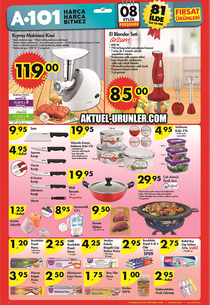 A101 8 Eylül Aktüel Ürünleri – Kurban Bayramı Kataloğu