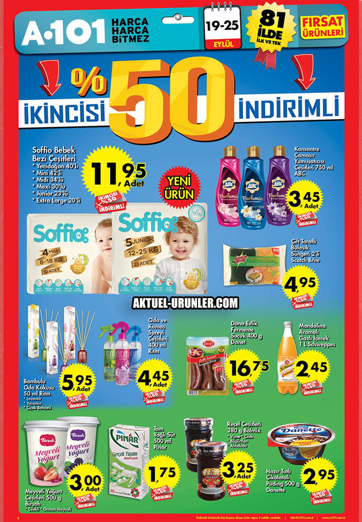 A101 19 Eylül & 25 Eylül Aktüel – İkincisi Yüzde 50