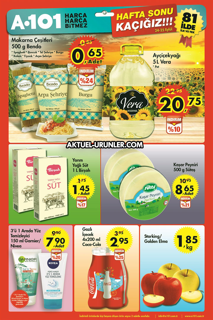 A101 24 Eylül & 25 Eylül Aktüel – Hafta Sonu Kaçığız