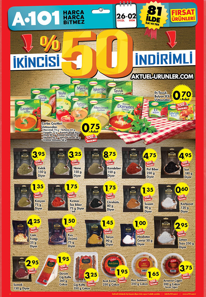 A101 26 Eylül – 2 Ekim Aktüel Ürünler Kataloğu