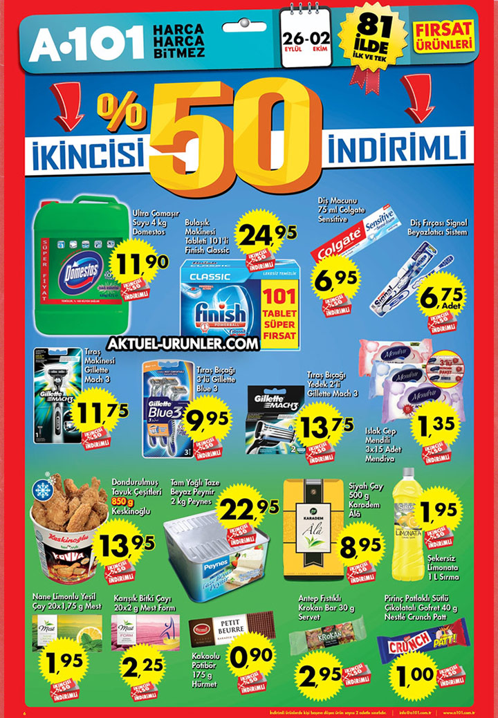 A101 26 Eylül 2016 – 02 Ekim 2016 Aktüel Ürünleri