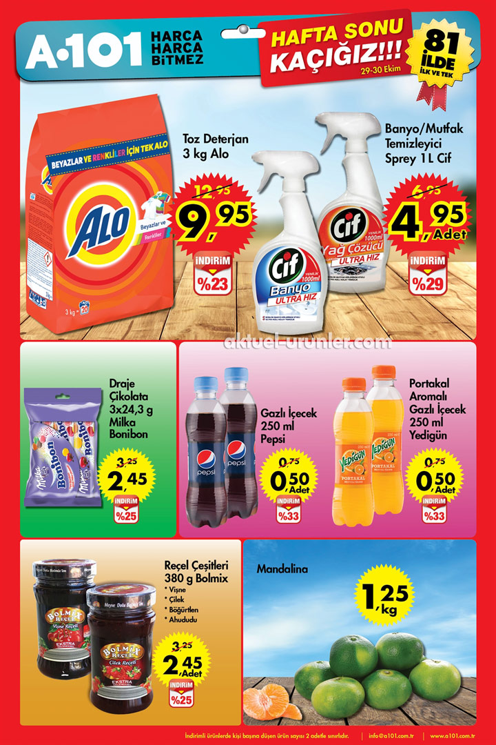 A101 29 Ekim 2016 Kataloğu – Hafta Sonu Kaçığız