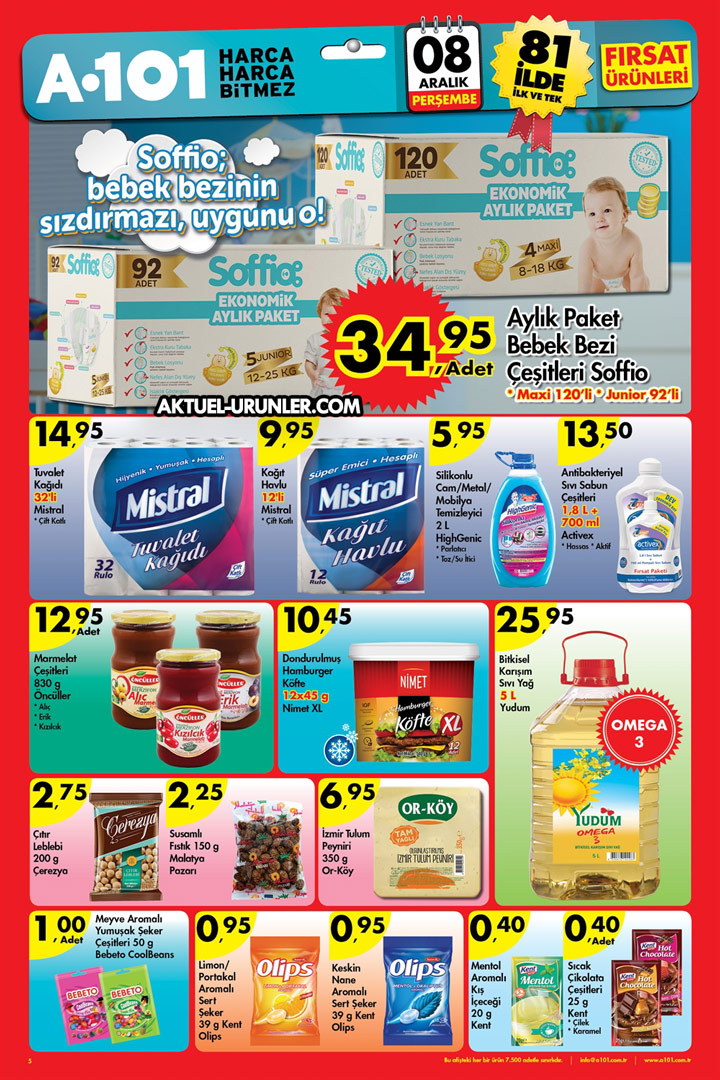 A101 8 Aralık 2016 & Perşembe – Karışık Fırsatlar