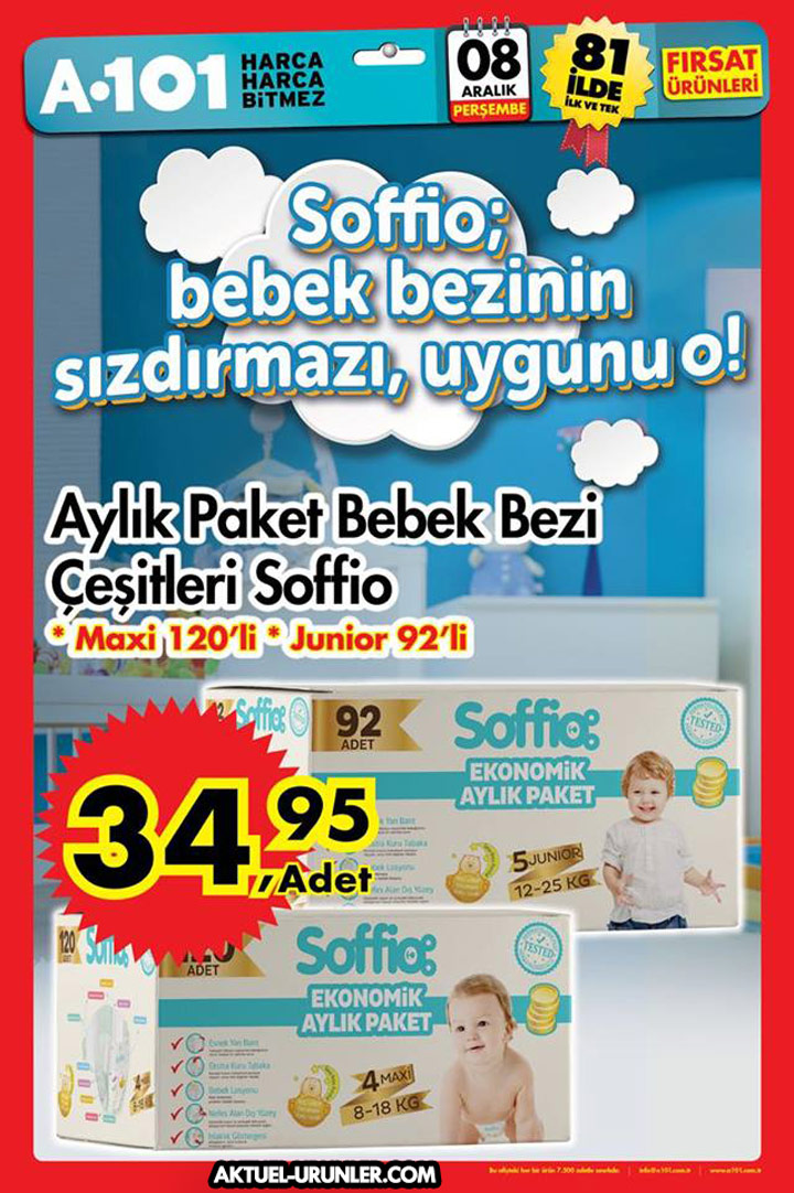A101 8 Aralık Soffio Aktüel Ürünler Sayfası