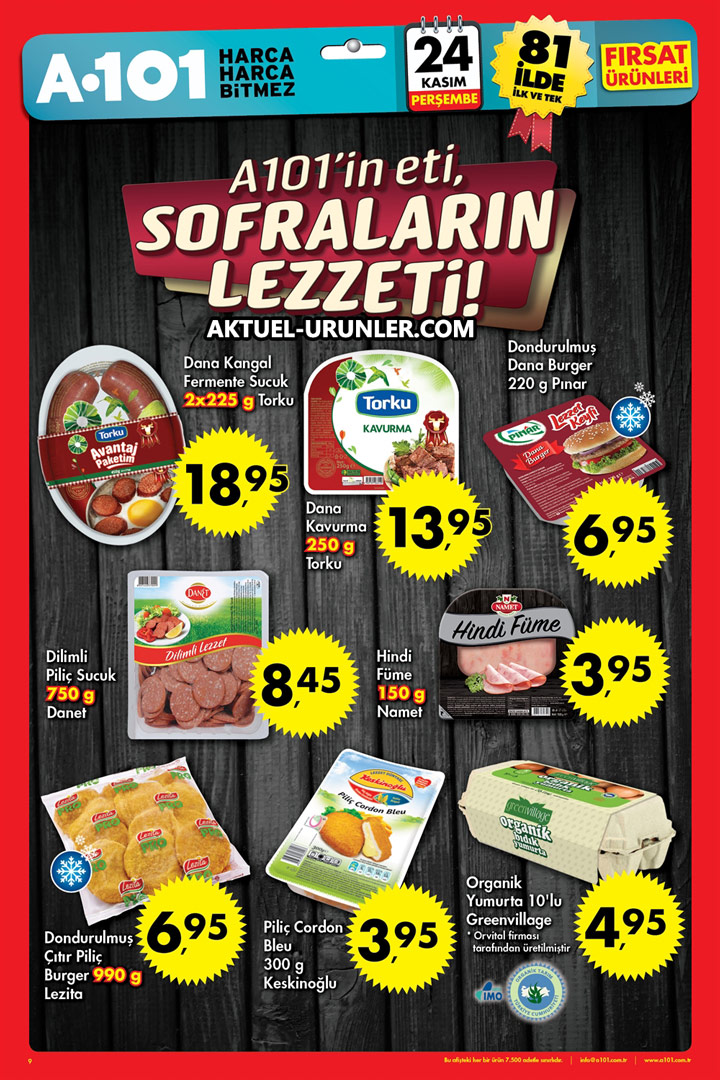 A101 Şarküteri Ürünleri – 24 Kasım 2016 Aktüel
