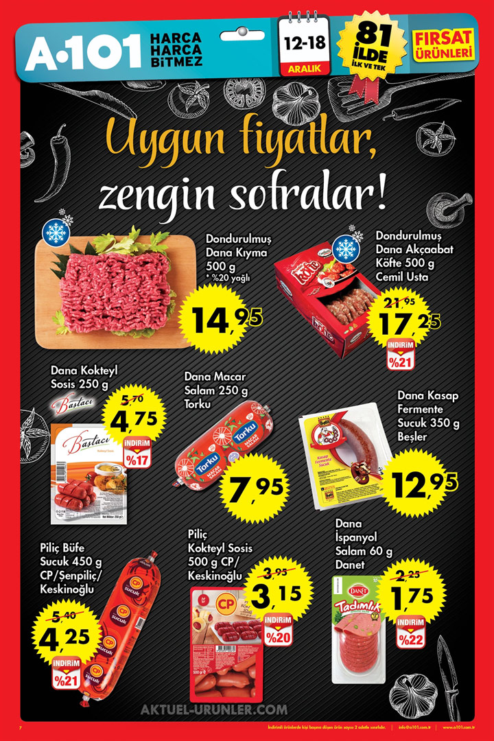 A101 12 Aralık 2016 – 18 Aralık 2016 Aktüel Ürünler Kataloğu