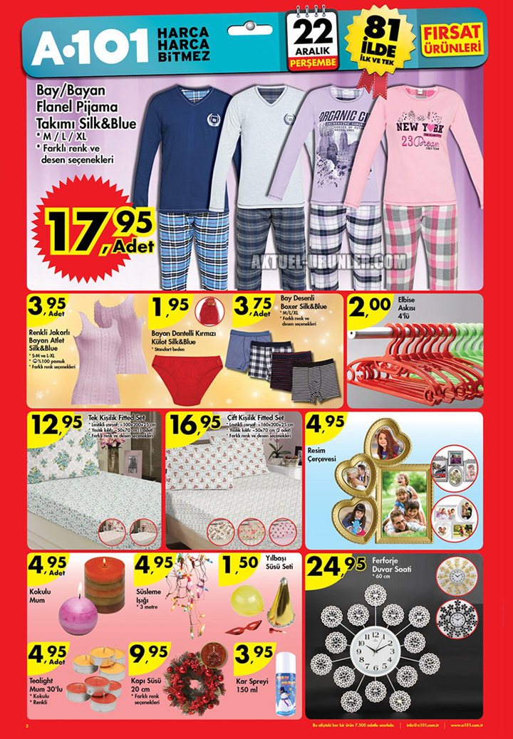 A101 22 Aralık Aktüel – Yılbaşı Özel Sayfası