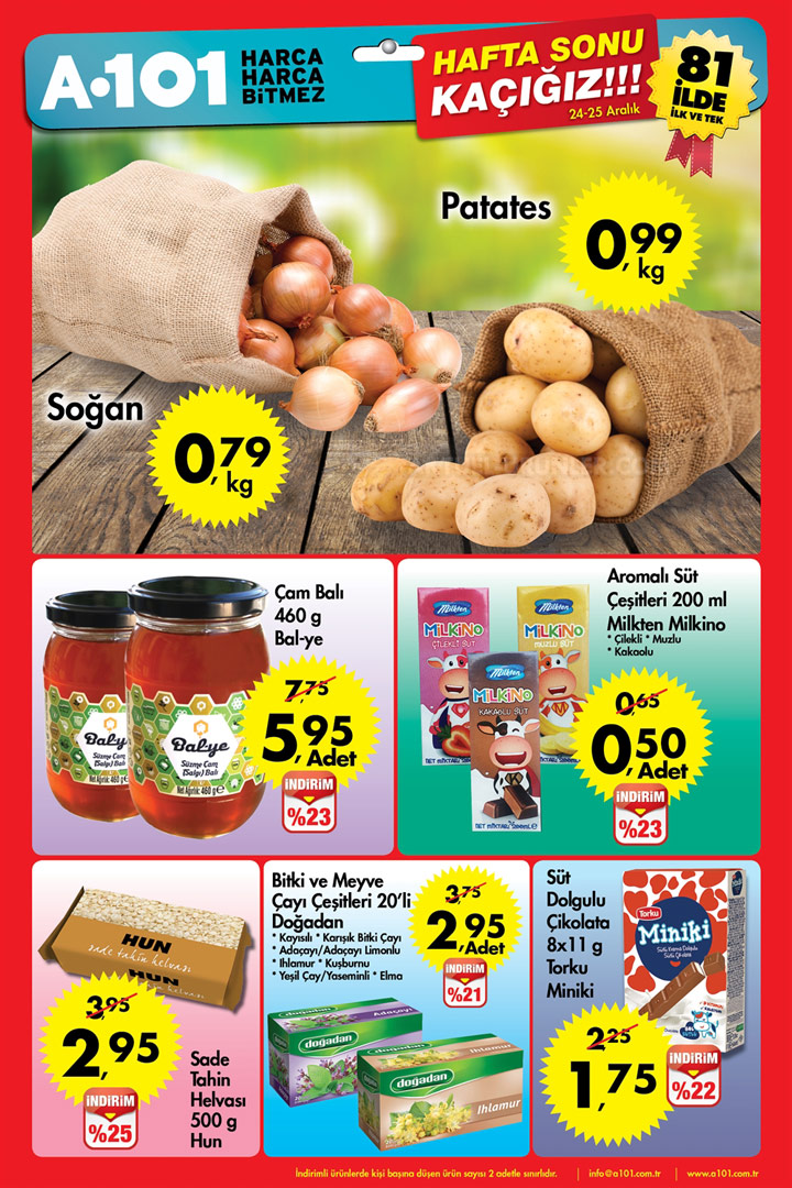 A101 24 Aralık & 25 Aralık – Hafta Sonu Kaçığız