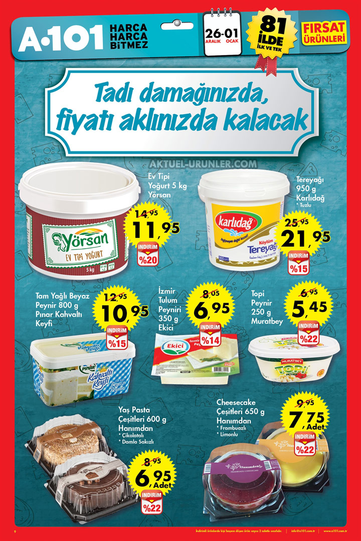 A101 26 Aralık & 1 Ocak Aktüel Ürünleri – 2016&2017