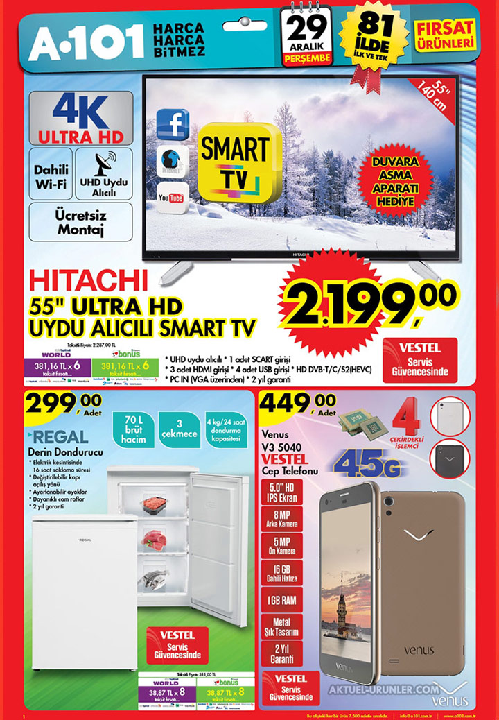 A101 29 Aralık Aktüel Ürünleri – HITACHI TV