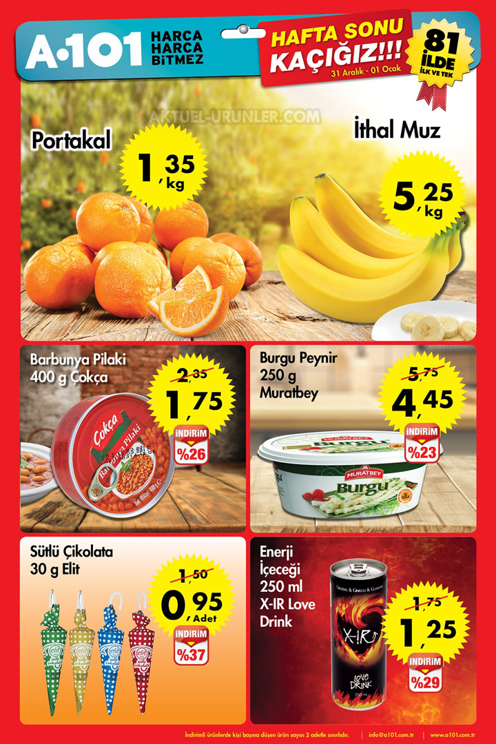 A101 31 Aralık 2016 – Hafta Sonu Kaçığız