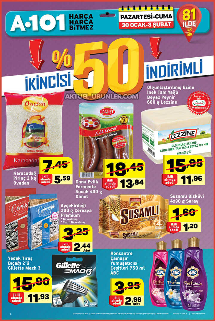A101 30 Ocak 2017 & 3 Şubat 2017 Aktüel Ürünler Kataloğu