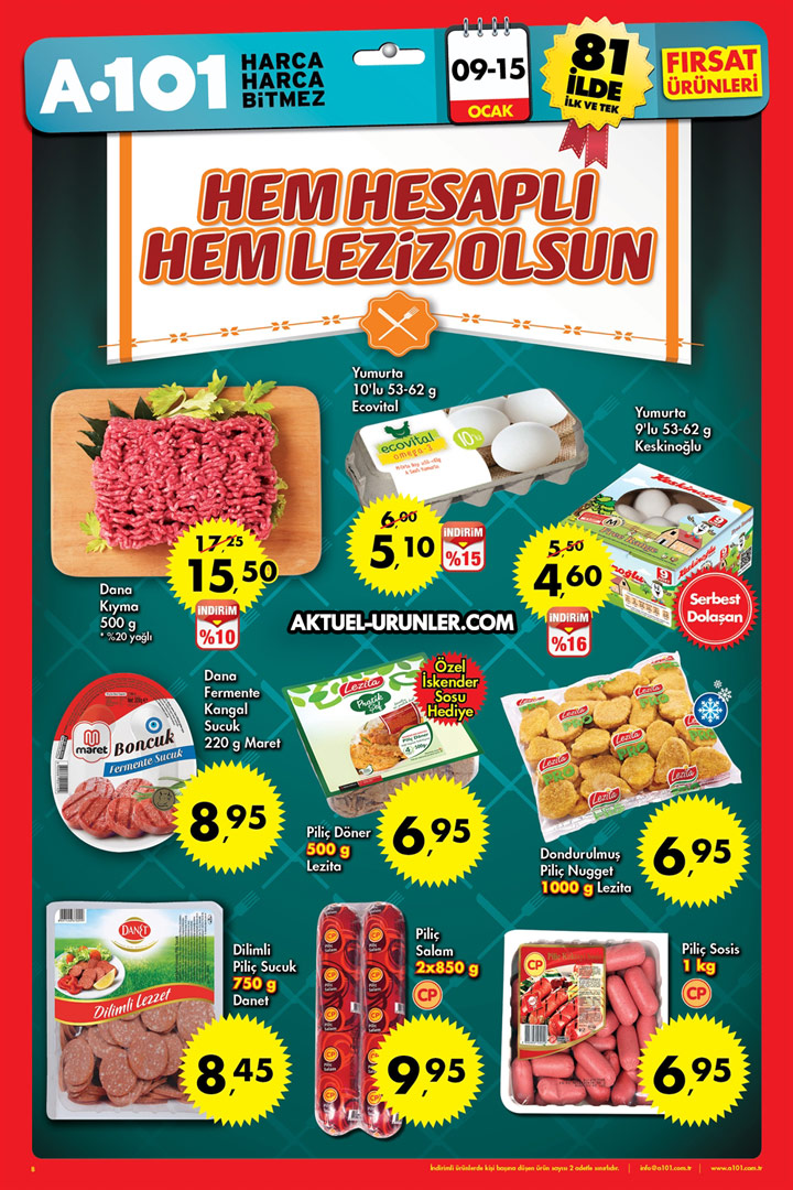 A101 9 Ocak & 15 Ocak 2017 Aktüel Ürünleri