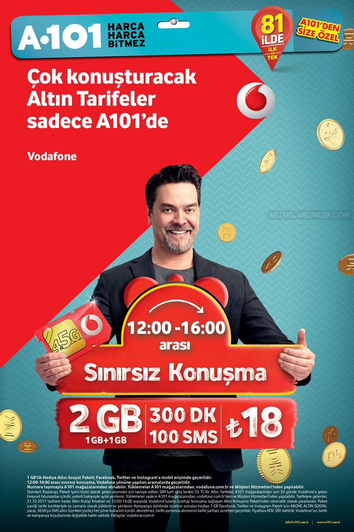 A101 & Vodafone – Çok Konuşturacak Altın Tarifeler