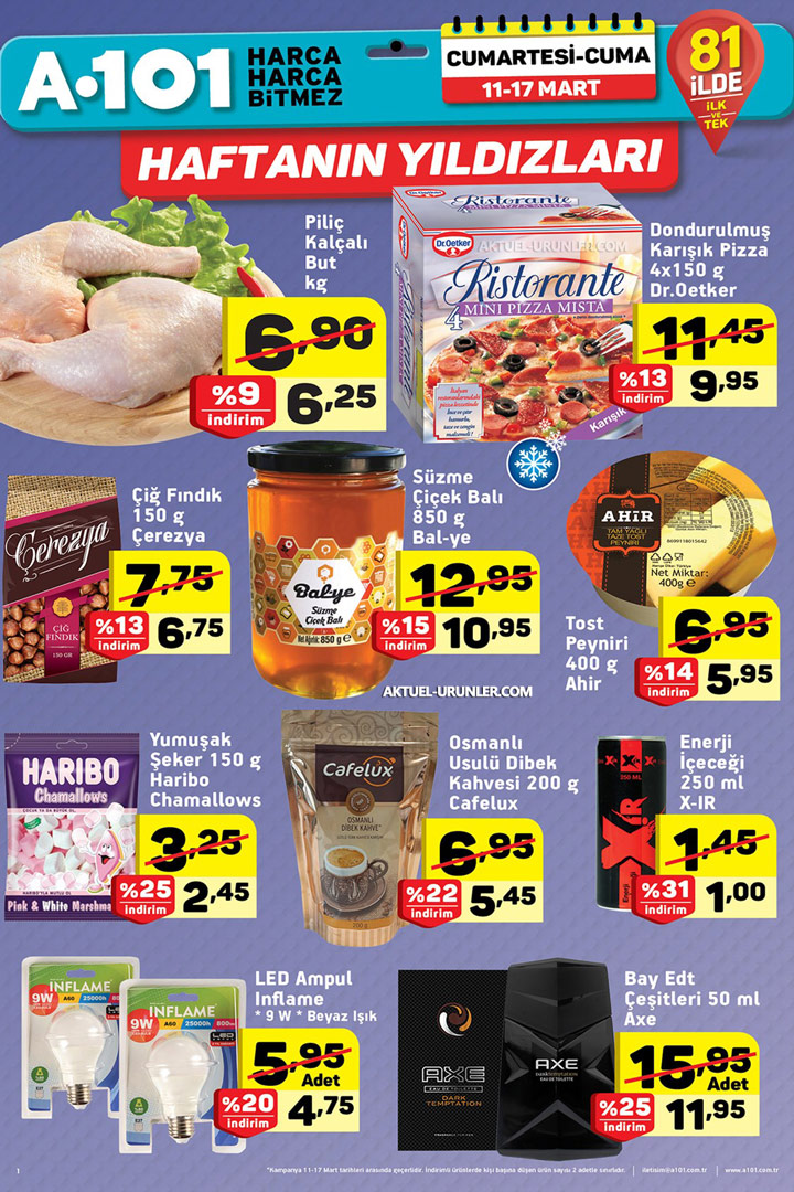 A101 11 Mart Aktüel Hafta Sonu – Haftanın Yıldızları