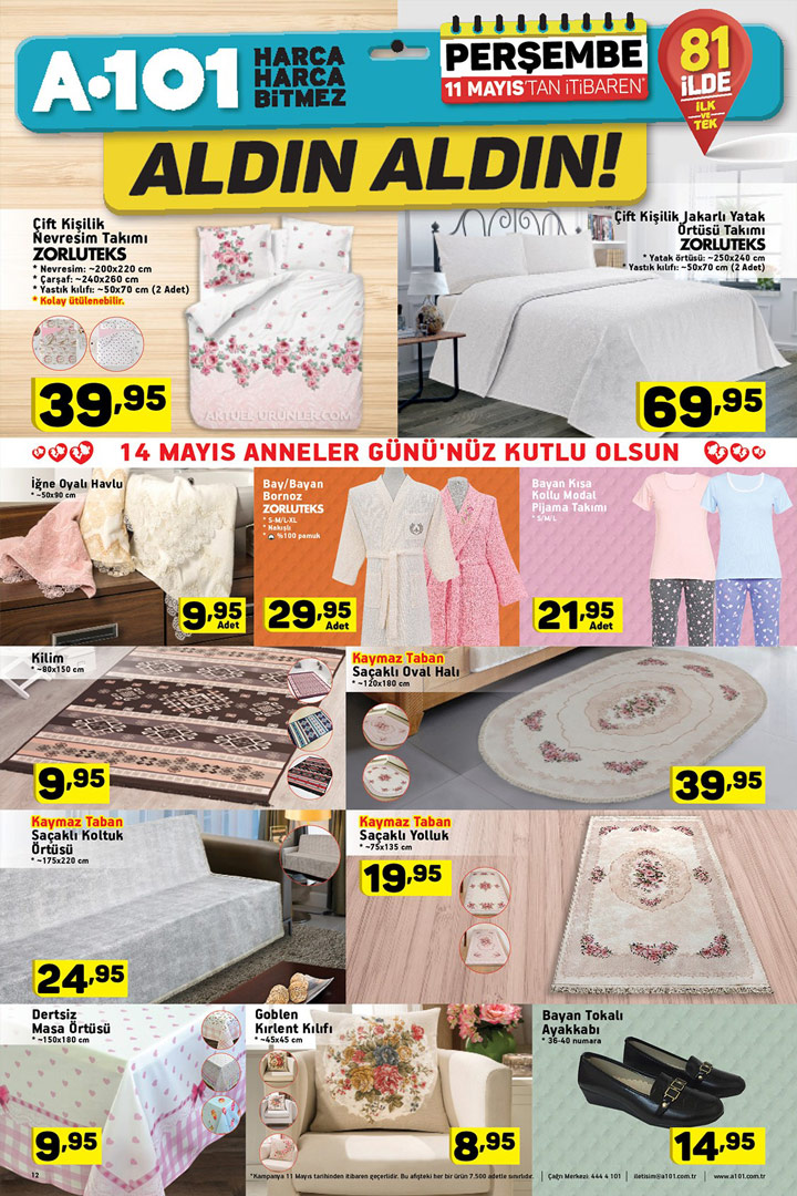 A101 11 Mayıs Aktüel Ürünler Kampanyalı Fırsatlar