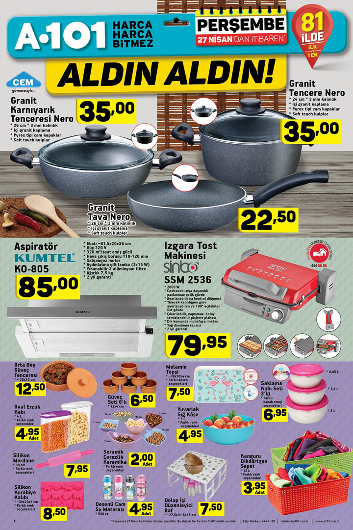 A101 Aktüel 27 Nisan Perşembe Katalog İndirimleri