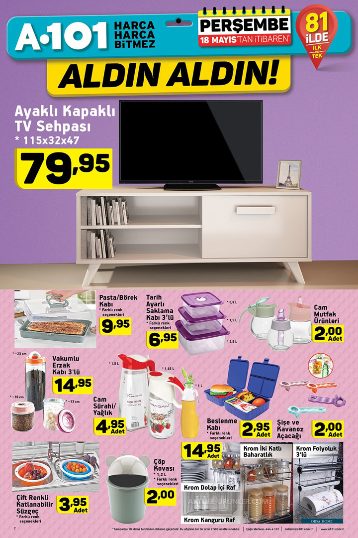 A101 18 Mayıs’tan İtibaren Gelecek Olan Aktüel Ürünler
