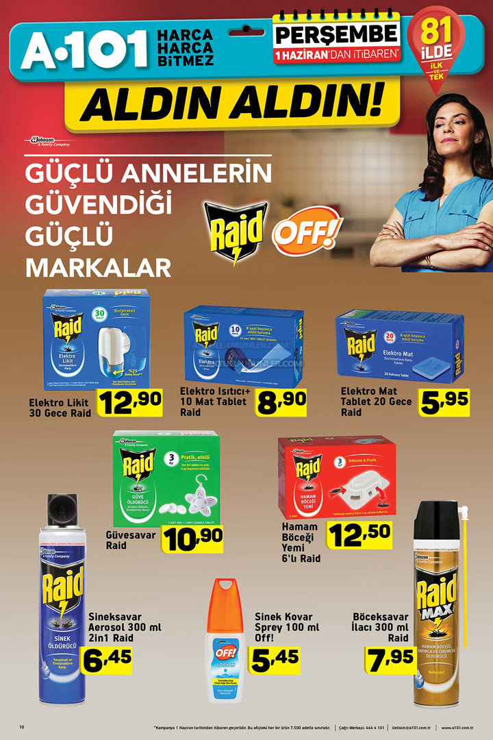 A101 Aktüel 1 Haziran Raid Ürünleri Kampanyaları