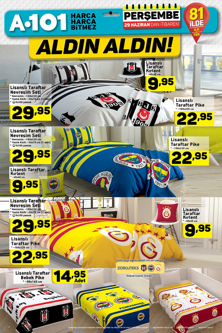 A101 29 Haziran Taraftar Lisanslı Tekstil Ürünleri İncelemesi