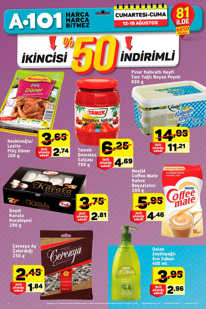 A101 12 Ağustos Cumartesi Aktüel Hafta Sonu Kataloğu