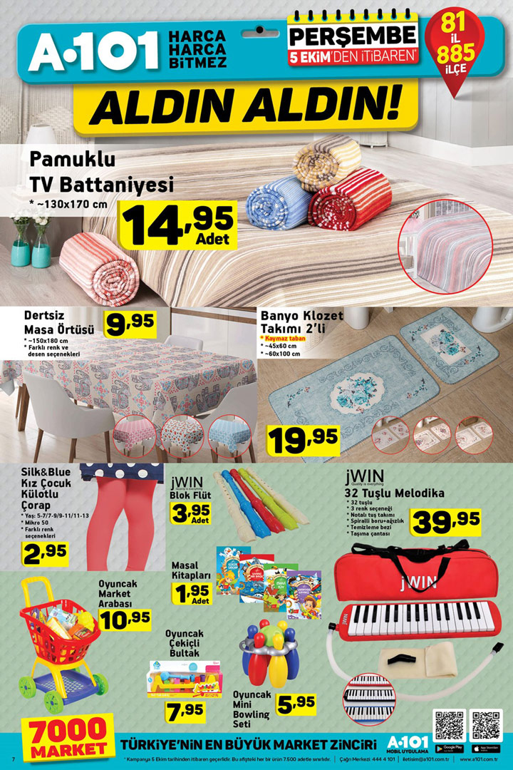 A101 Market 5 Ekim Aktüel Ürün Kataloğu