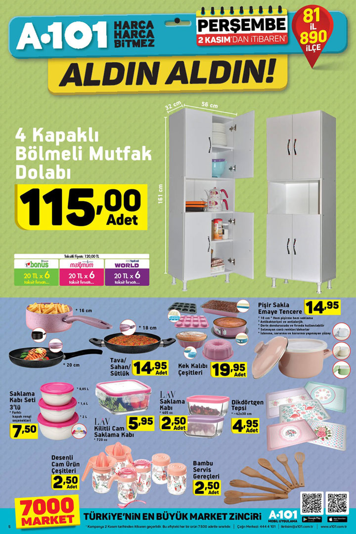 A101 2 Kasım Alışveriş Tutkunlarına Özel Muhteşem İndirimler