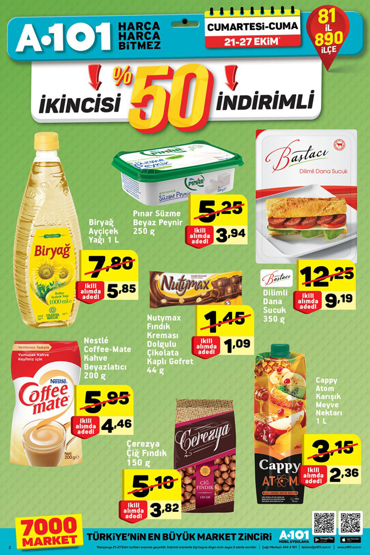 A101 21 & 27 Ekim Aktüel Ürünler Hafta Sonu