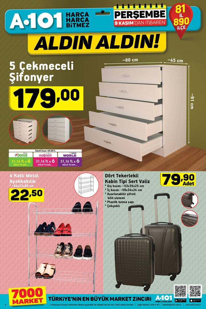 A101 9 Kasım İtibari İle Gelecek Aktüel Fırsatlar
