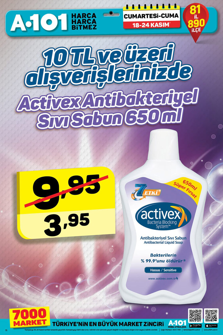 A101 18 & 24 Kasım Hafta Sonu Büyük İndirimi