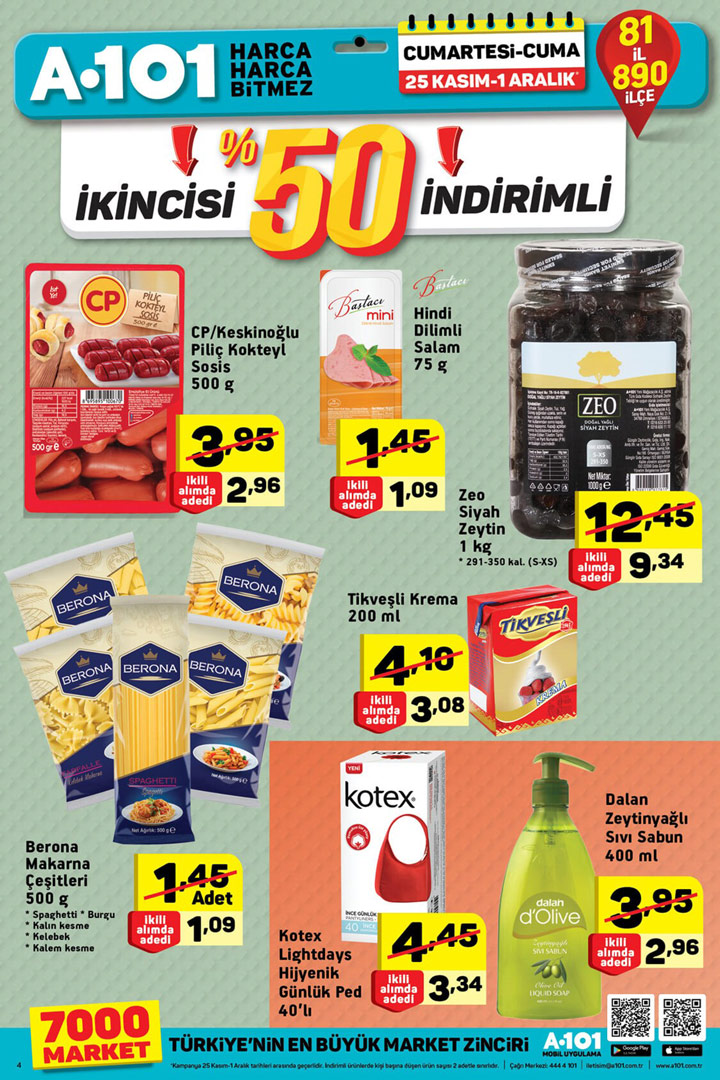 A101 25 Kasım & 1 Aralık İkincisi İndirimli Aktüel Fırsatlar