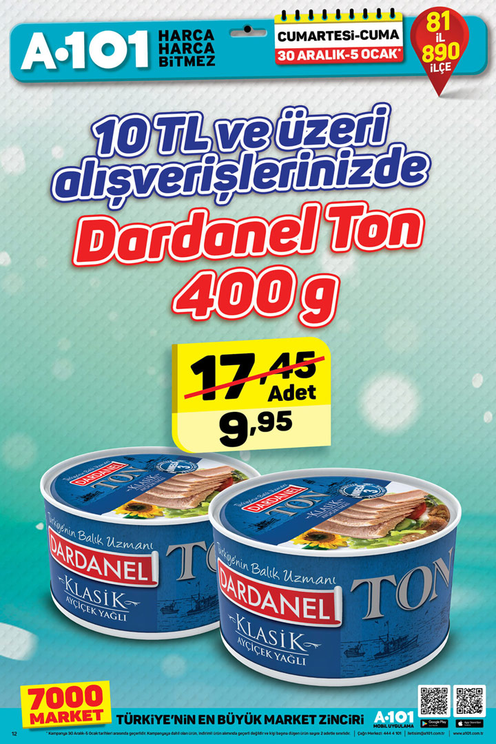A101 30 Aralık 2017 EFSANE İndirimli Kataloğu