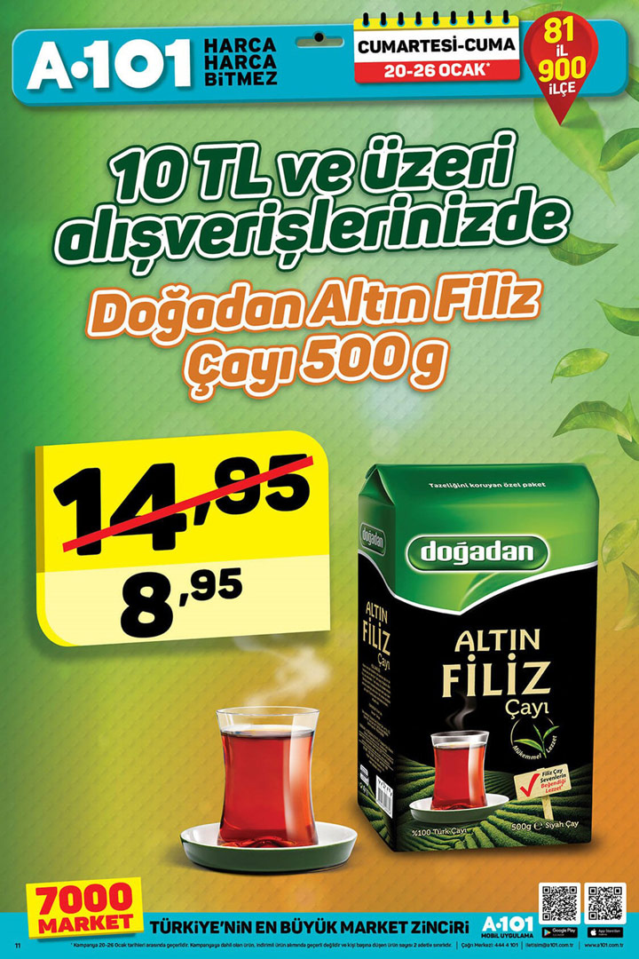 A101 20 Ocak 2018 EFSANE İndirimli Kataloğu