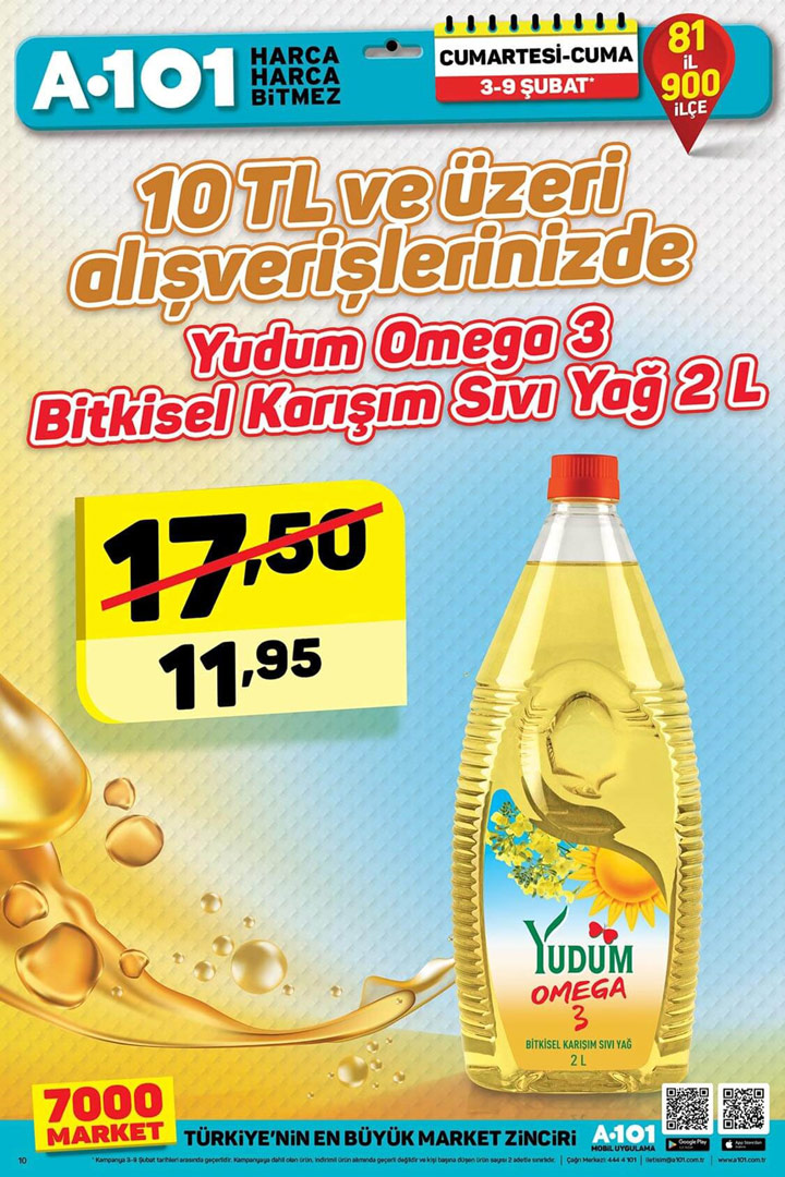 A101 3 Şubat 2018 EFSANE İndirimli Kataloğu