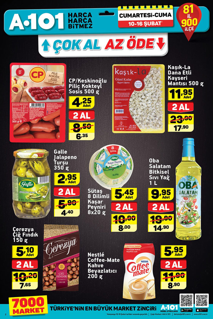 A101 10 Şubat 2018 Çok Al Az Öde Aktüel
