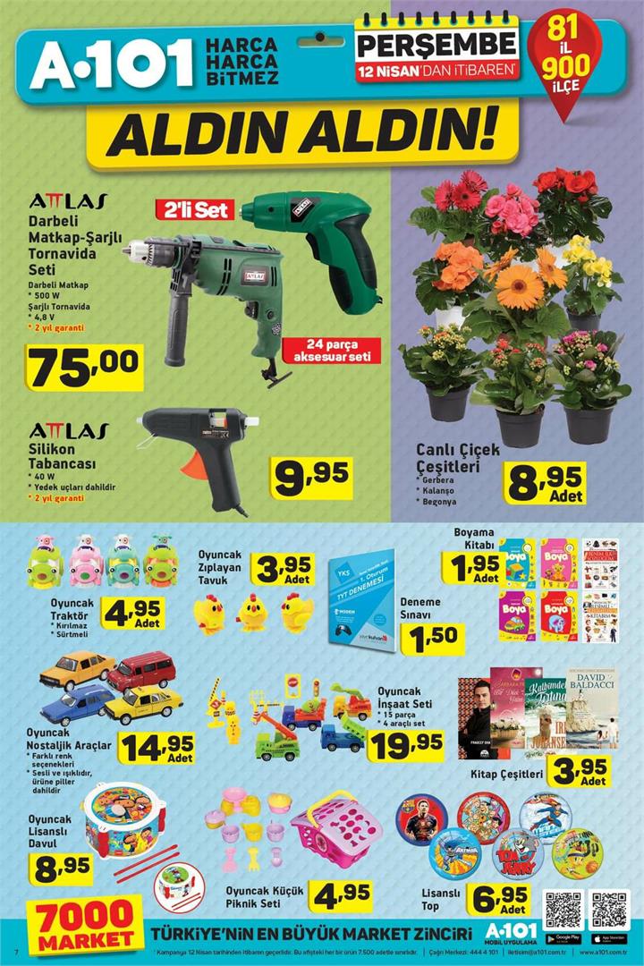A101 12 Nisan Perşembe Aldın Aldın Muhteşem İndirimleri