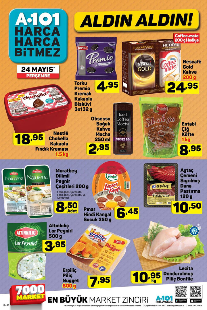 A101 24 Mayıs Aktüel Gıda Kataloğu Fırsatı