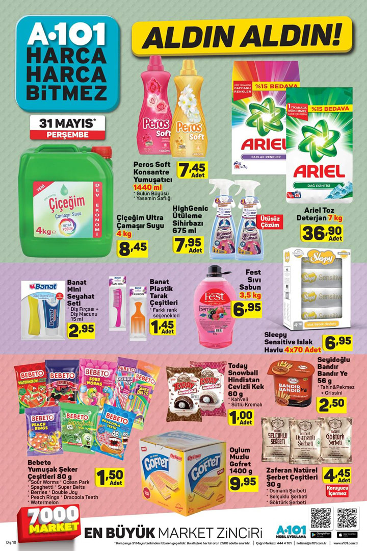 A101 Aktüel 31 Mayıs Aldın Aldın Temizlik Spot Ürünleri