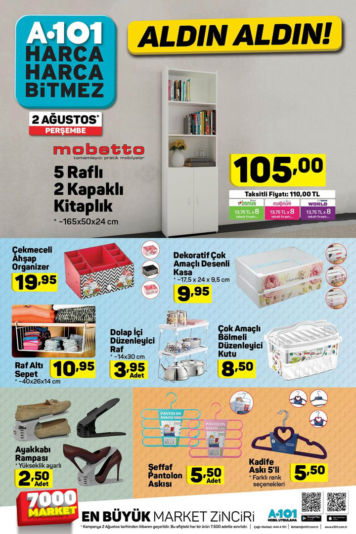 A101 2 Ağustos Perşembe Önemli Ürünler ve Kampanyalar Listesi