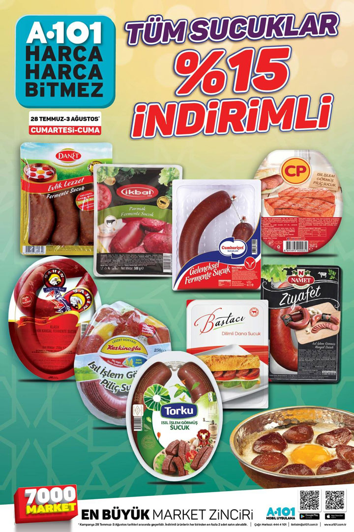 A101 Efsane İndirimler – 28 Temmuz 2018 & 3 Ağustos 2018