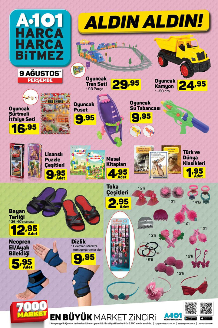 A101 Market, Perşembe Fırsatı 9 Ağustos Aktüel Kataloğu