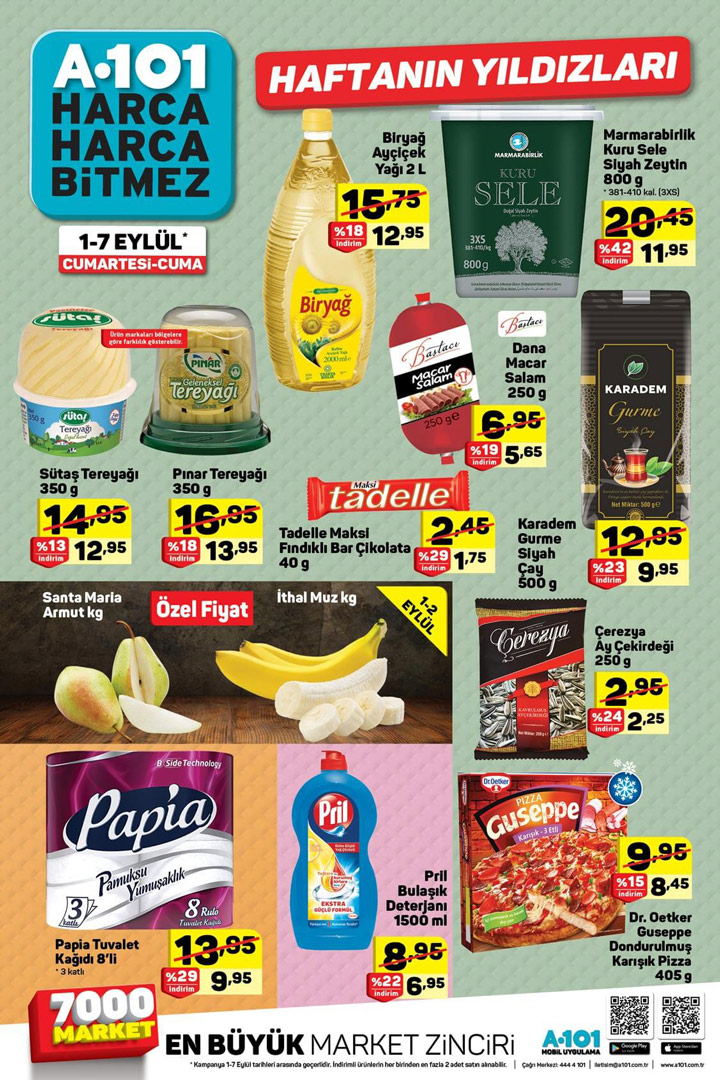 A101 Hafta Sonu Aktüel Ürün Kataloğu – 1 Eylül