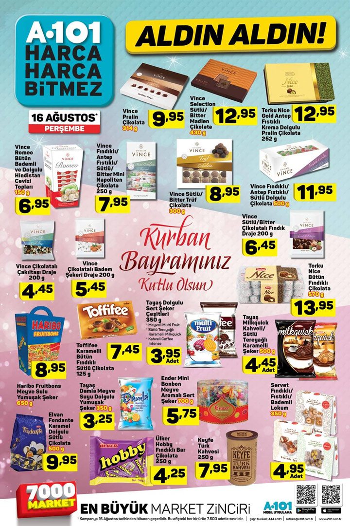 A101 Kurban Bayramı Özel Aktüel Ürün Kataloğu – 16 Ağustos