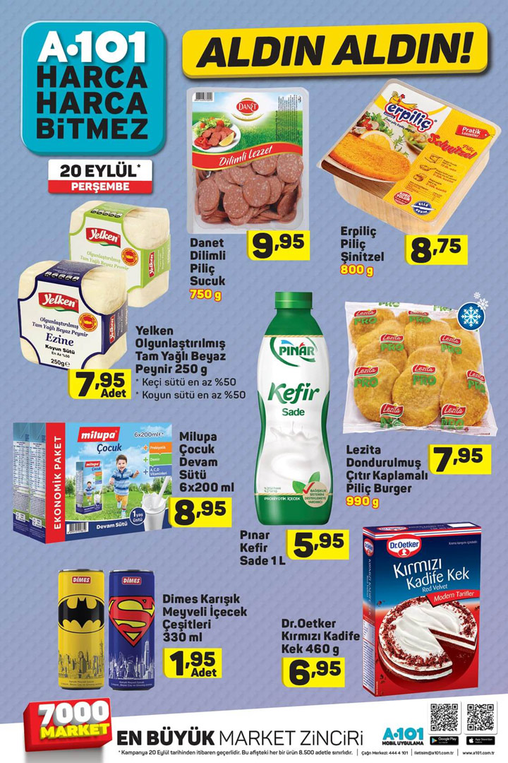 A101 20 Eylül Perşembe Gıda Aktüel Ürün Sayfası