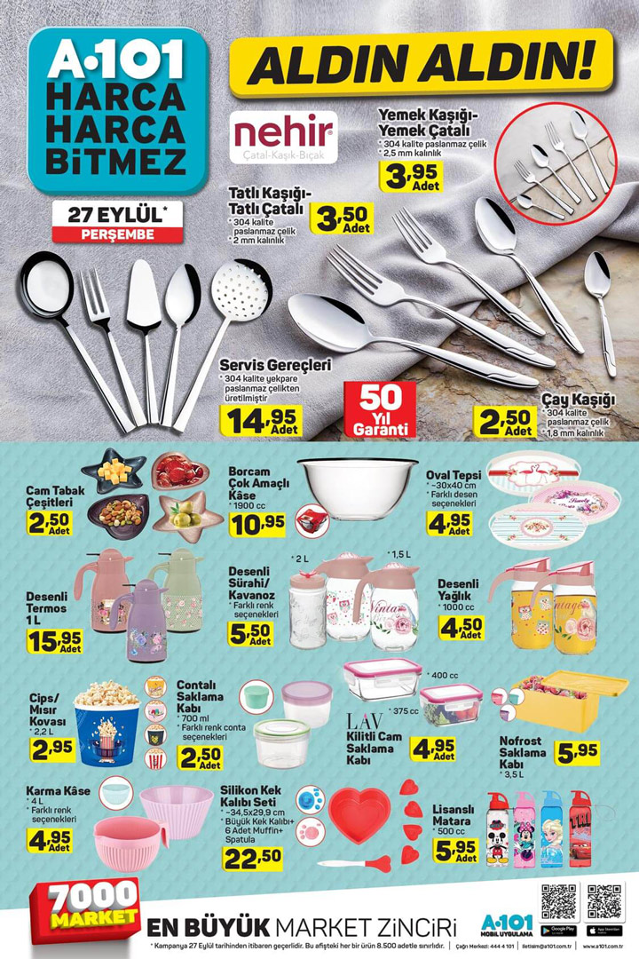 A101 27 Eylül Bu hafta Aktüel Ürün Kampanyaları