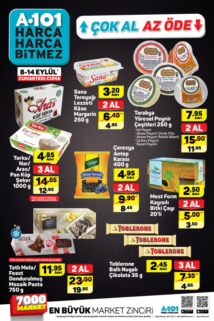 A101 8 Eylül – 14 Eylül Çok Al AZ Öde Aktüel Ürünleri
