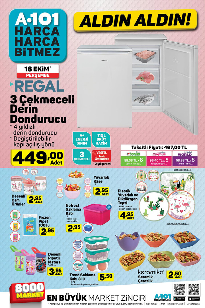 A-101 18 Ekim 2018 Perşembe Aktüel Kataloğu