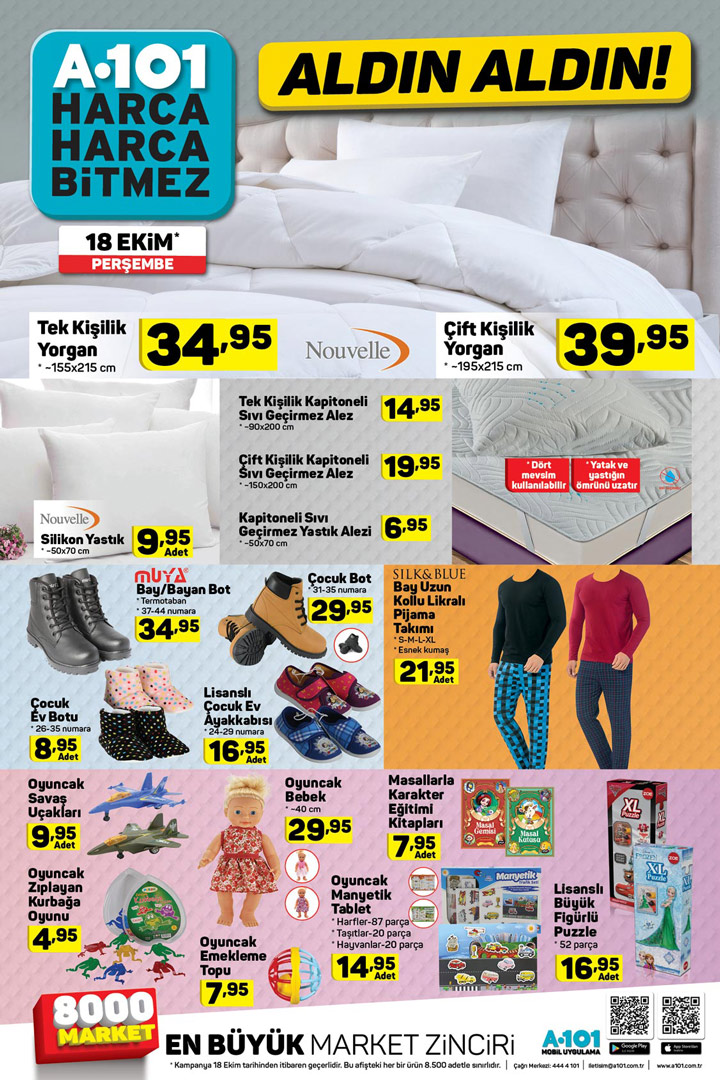 A-101 18 Ekim Aldın Aldın Aktüel Katalog Ürünleri
